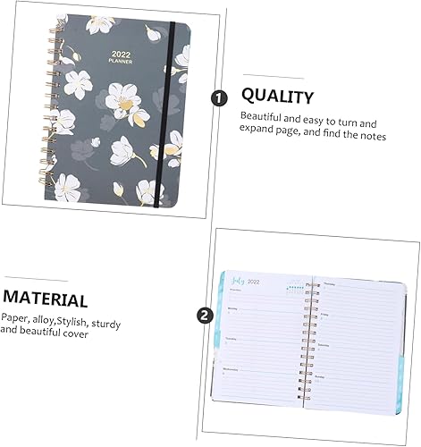 Miniatura 5 de Tofficu 4 Pcs 2022 2022 Agenda 2022-2023 2022 Weekly Planner New Year Planner The Office Notebook Daily Schedule Spiral Notebook Practical Students