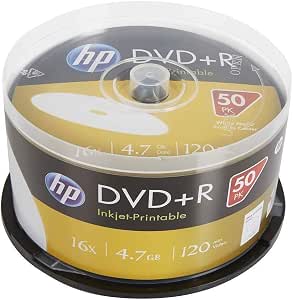 HP DVD+R IJ PRINT 16X 50PK Box HP 4.7GB : Buy Online at Best Price in ...