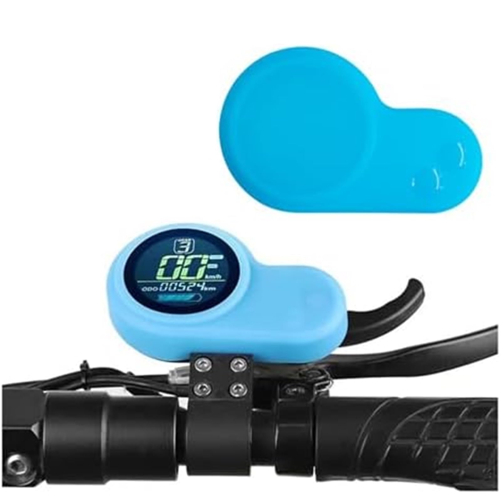 Funda de Silicona Impermeable for Pantalla LCD Kugoo M4, Transparente, for Tablero de Instrumentos de Scooter eléctrico Estuche para el Panel de Instrumentos del Scooter(Black BLU)