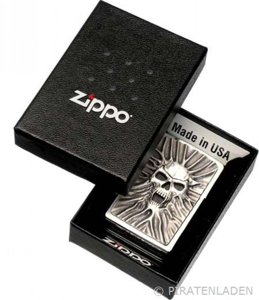 Zippo 1300003 Accendino con Logo Zippo, Argento, Standard