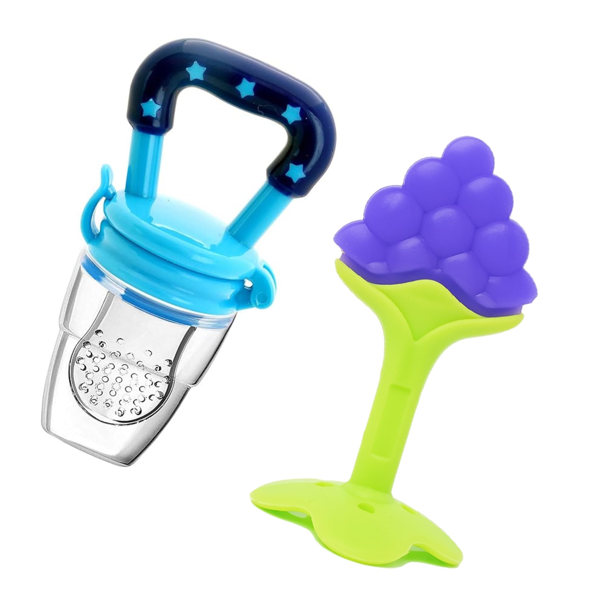 Baby Silicone Fruit Shape Teether (Multicolour, Pack of 2)