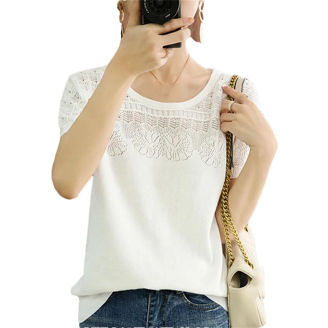 Maglia intima da donna a maniche corte con scollo rotondo