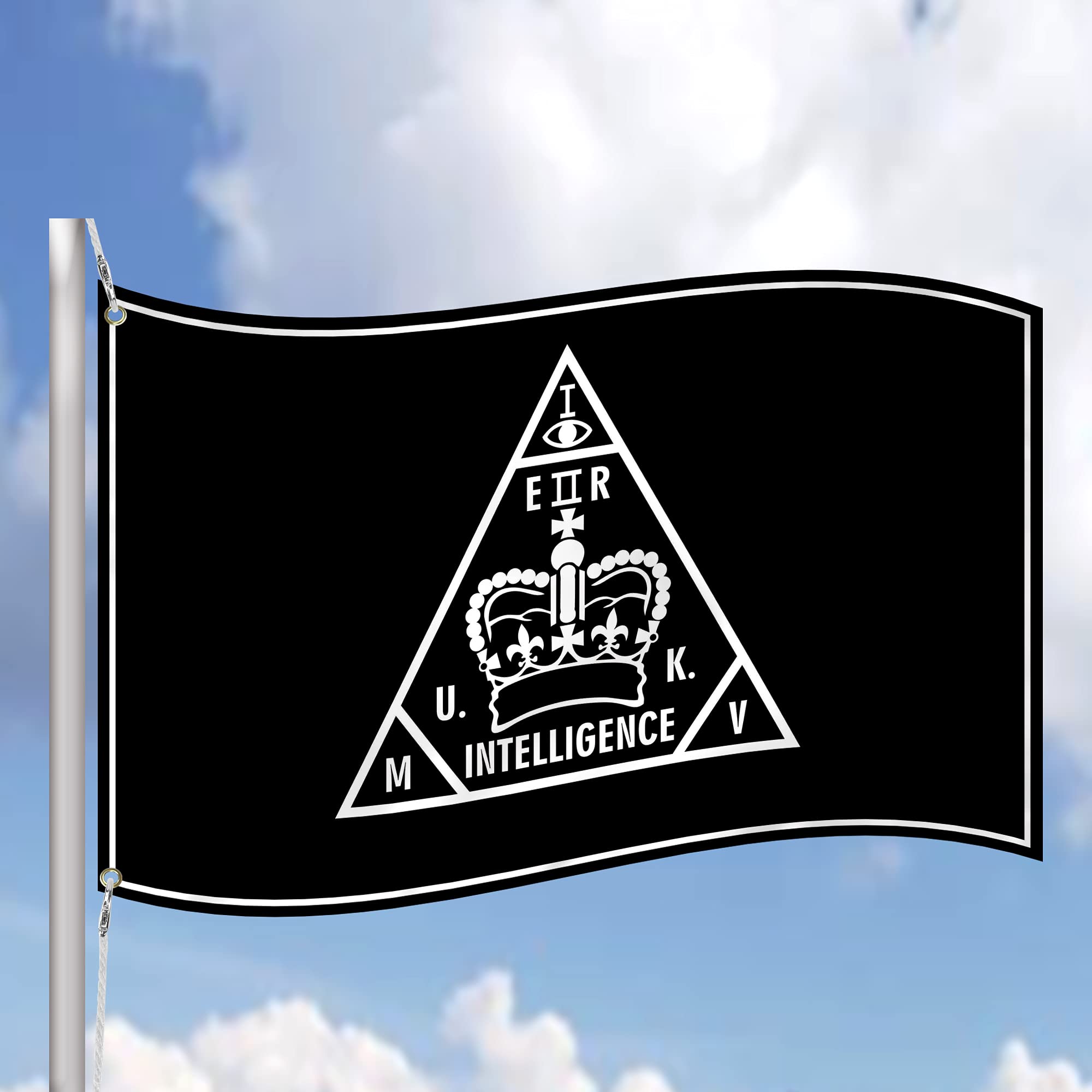 Apedes - Bandera de seguridad MI5 (3 x 5 pies)