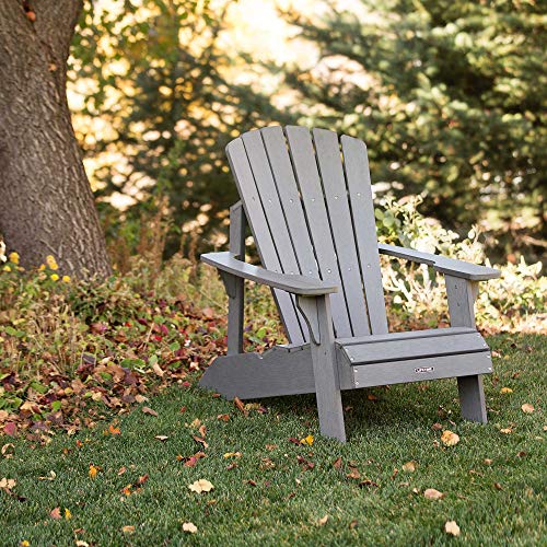 Image of Lifetime Faux Wood Adirondack Chair, Gray - 60204
