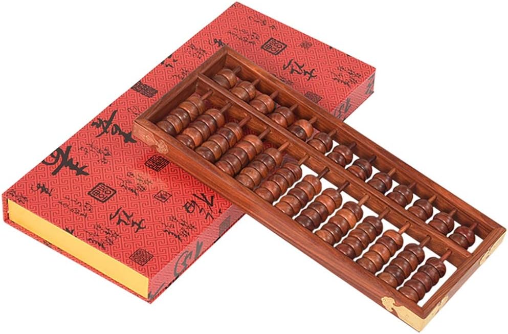 Counting Abacus Students Abacus Art Collection Abacus Accounting Professional Abacus Desktop Decoration (Color : Brown, Size : 42 * 16.5 * 2.5cm)