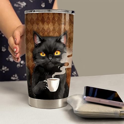 Vista 107 de SANDJEST Vaso de llama – Taza de viaje para café con aislamiento de acero inoxidable de 20 onzas – Regalos de llama para mujeres, niñas