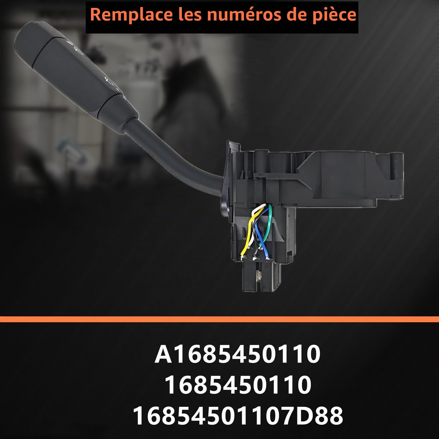 Commodo Interrupteur Essuie-glace Phares d’éclairage Clignotants Compatible avec Mercedes-Benz A-Klasse W168 1997-2004 A1685450110 1685450110