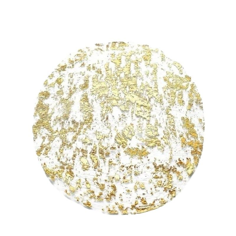 Sets de table ronds dorés imperméables et résistants à la chaleur pour repas de fête