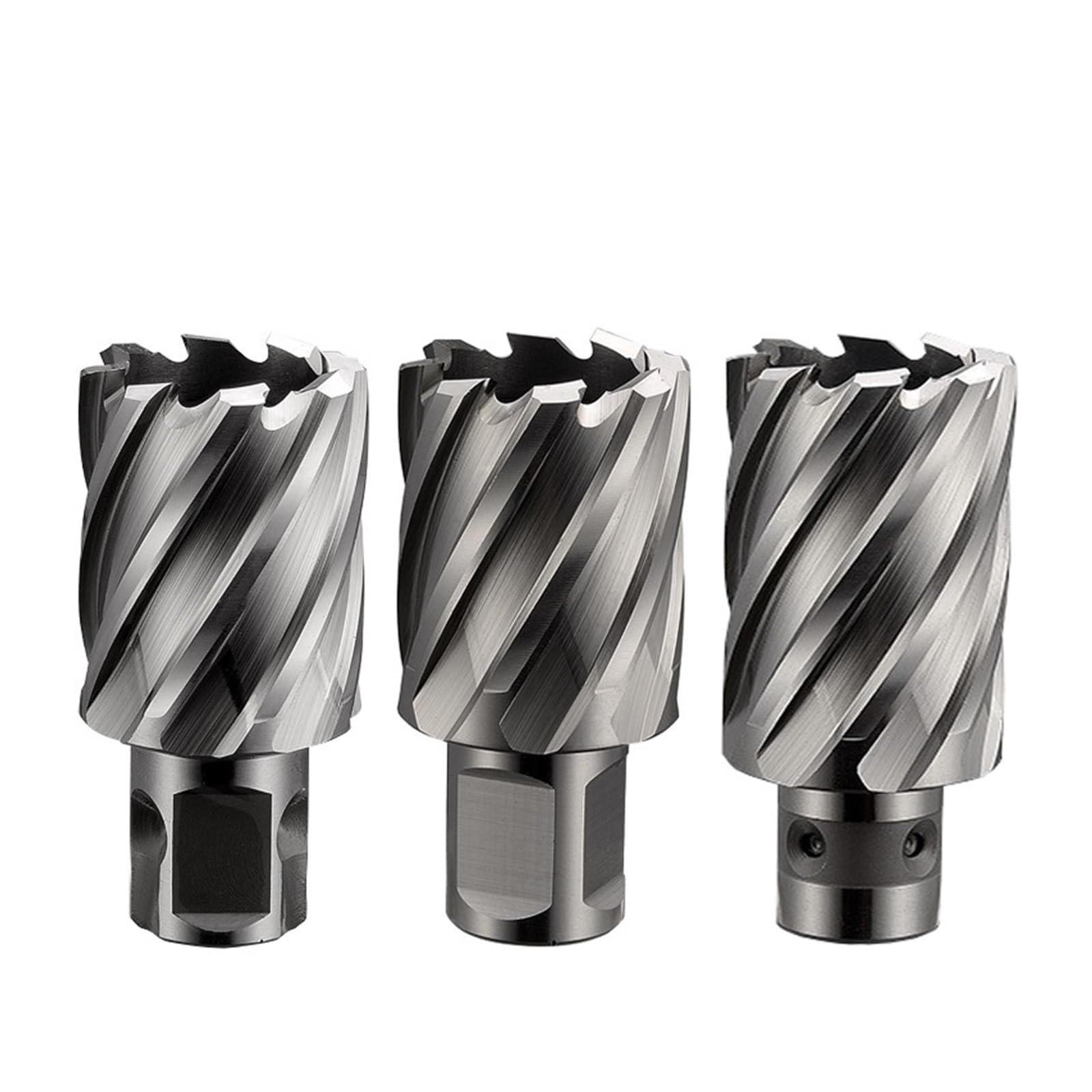Cortador anular HSS Drillforce Broca de núcleo de sierra de corona anular HSS-E de 12-60 mm x 25 mm(Weldon Shank,34x25)
