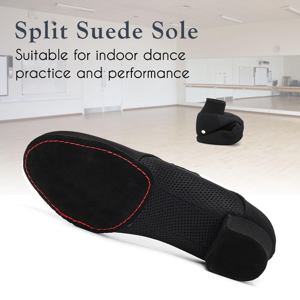 HIPPOSEUS Scarpe da Ballo Latino Donna Stringate con Punta Chiusa Tacco Basso Scarpa Allenamento da Ballo Moderno e Salsa