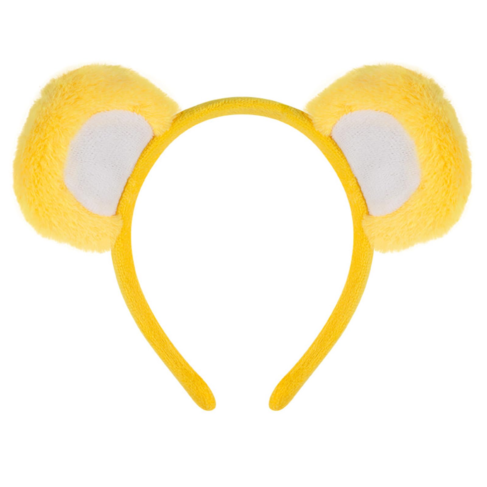 GMBYLBY Furry Bear Ear Hairhoop for Female Face Washing Makeup Plush Hairband Cosplay Costume Accessory Halloween Party Headwear Daily Wear Headband
