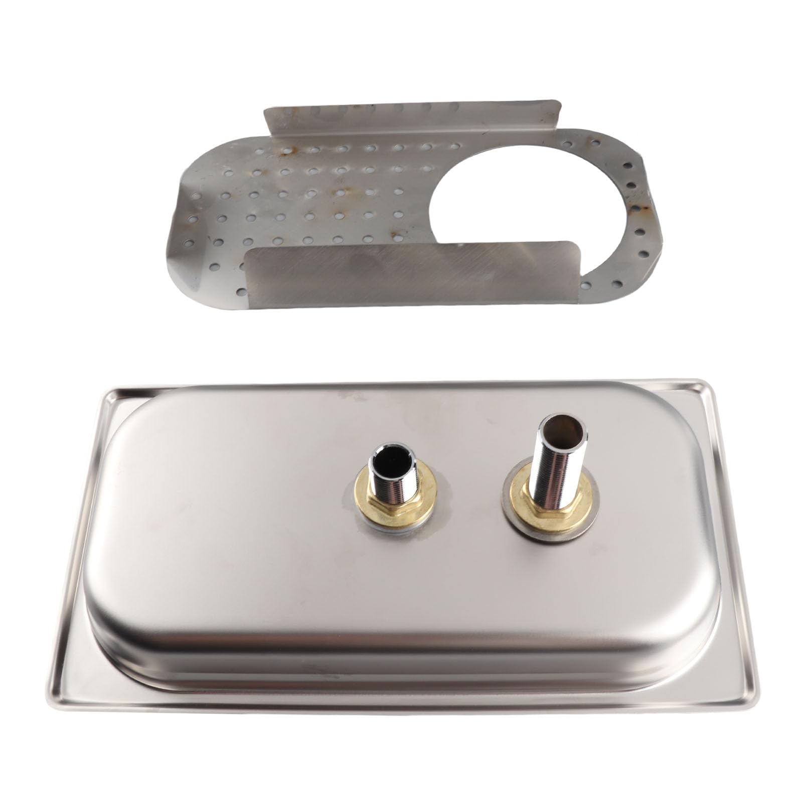 Enjuagadora de Tazas, Bandeja de Drenaje y Goteo Limpieza Automática Eficiente Enjuagadora de Jarras de Acero Inoxidable Multiusos Empotrada para Hotel Cafetería Restaurante (BLACK) (Acero inoxidable)