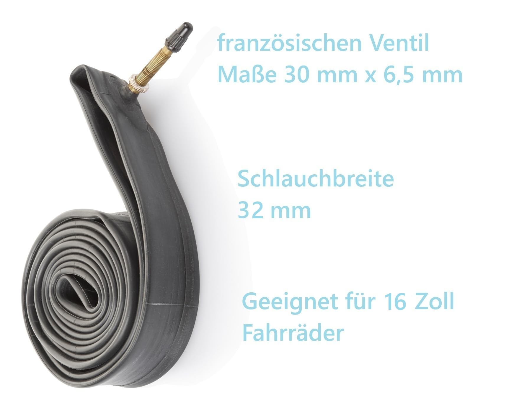 Lot De 2 Chambres à Air Vélo 16" - Valve Française (Presta) - ETRTO 37-340/349 - Pour Vélo Ville, Gravel, Hollandais