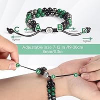 Vista 45 de Triple Protection Bracelet - for Protect & Balance - Energy Crystal Handmade Bracelets for Men Women Blue