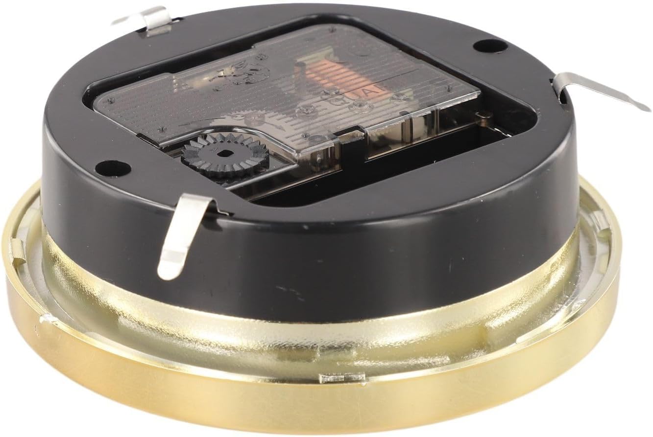 103mm Quartz Clock Insert with Silent Movement, Roman Numeral Clock Face & Gold – DIY Replacement Part for Home Decor Clocks