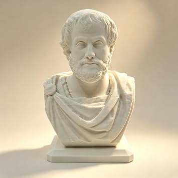 3D Printed Aristotle Bust Statue Ancient Greek Philosopher Model Head Sculpture Figurine for Bookshelf Desk Office Home Decor Philosophy Gift for Teachers Students Collectors 11.5cm