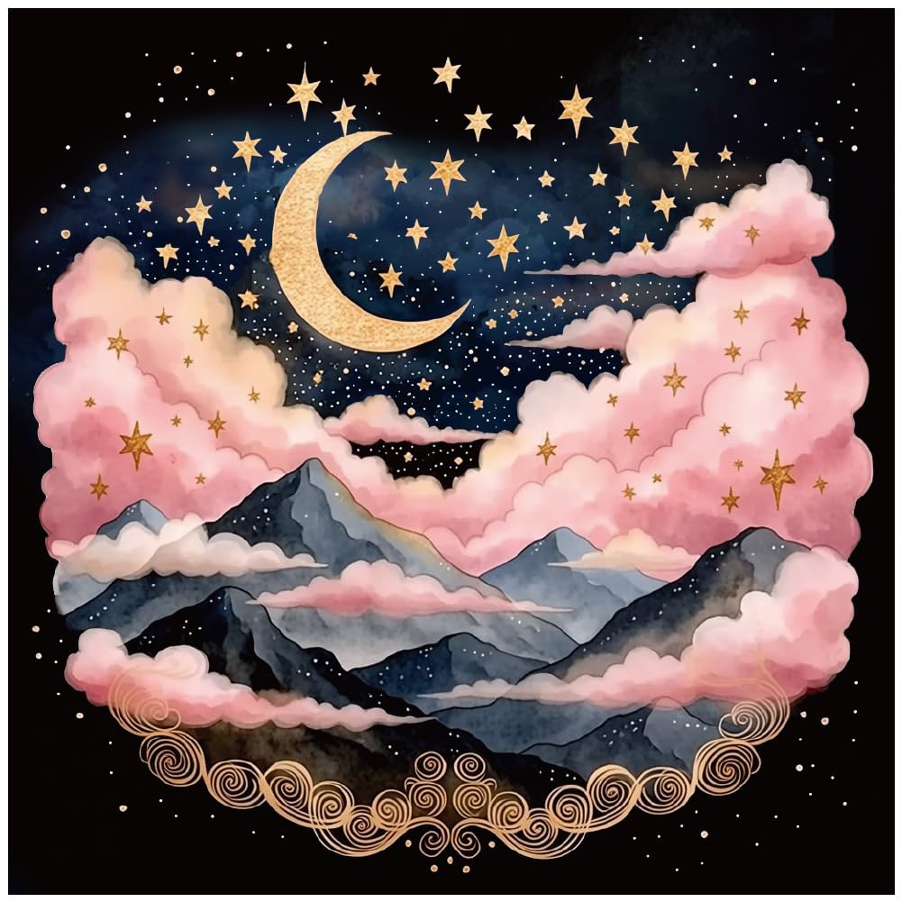 CREATCABIN Altar Cloth Tarots Cards Tablecloth Cloud Witchcraft Mat Tapestry Tablecloth Spiritual Cloth Velvet Square Wall Art Divinations Cards Table Cloths for Ritual Supplies 20x20Inch