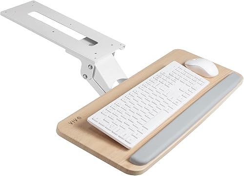 VIVO Bandeja de plataforma ajustable para teclado y mouse de computadora ergonómica para debajo de la mesa para colocar debajo del escritorio