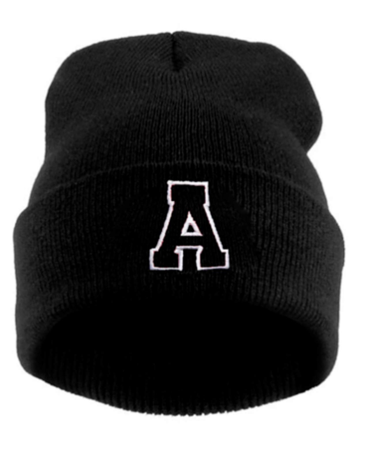 MFAZ Morefaz Ltd Kids Winter Beanie Hat Boy Girl Cap Worm Hats Children School Youth Sport Alphabet A-Z (A)