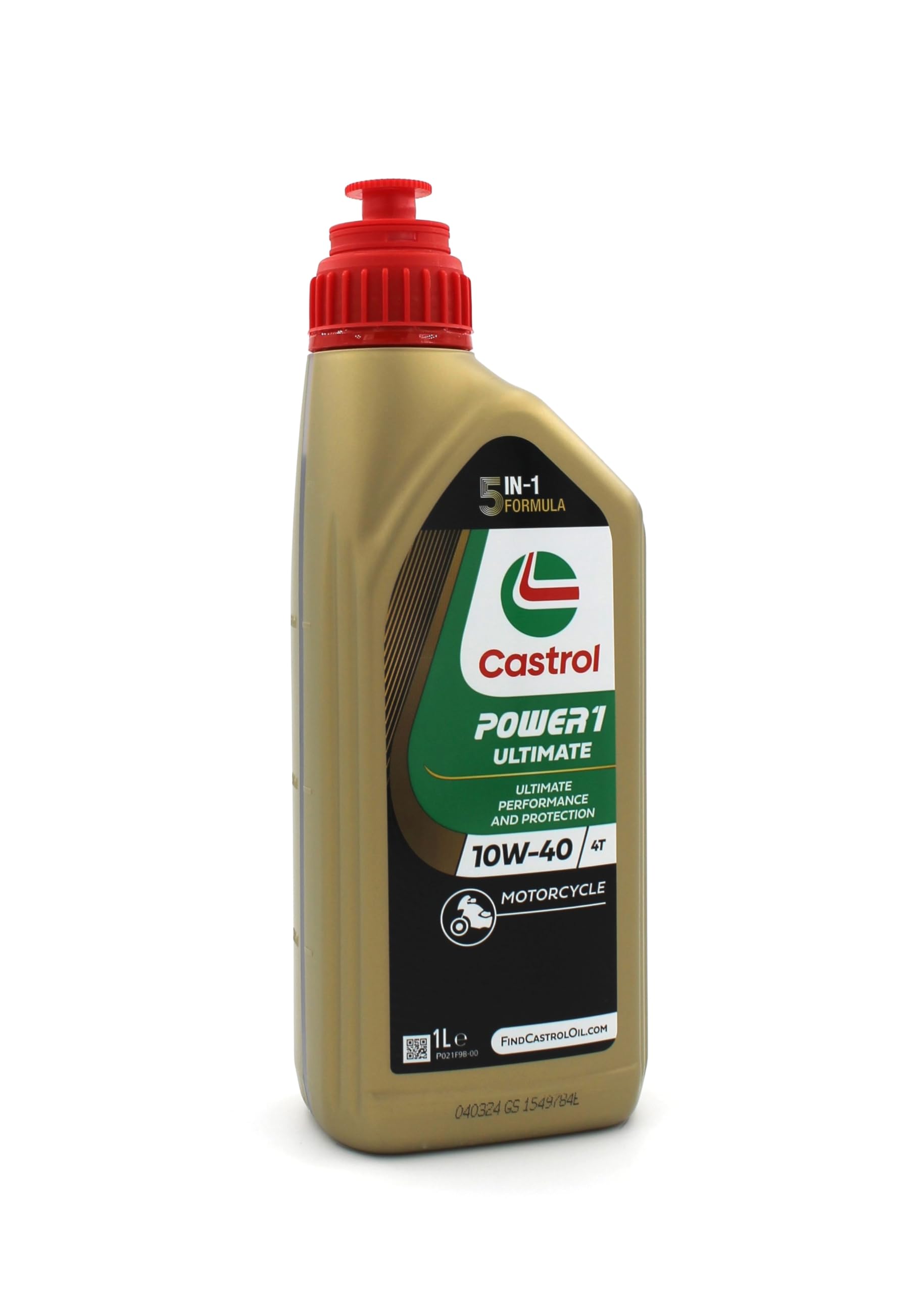 Castrol - Power 1 Ultimate 4T 10W-40 | Nuova Formula 2024 Rinnovata | Olio Motore Castrol Moto 4t Fresco e Originale | Prestazioni Eccellenti | Fornitura da Lubrialpha, (4 lt.)