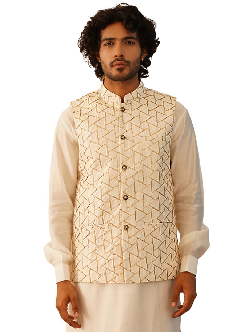 jompers Embroidered Silk Blend Nehru Jacket-picture-31