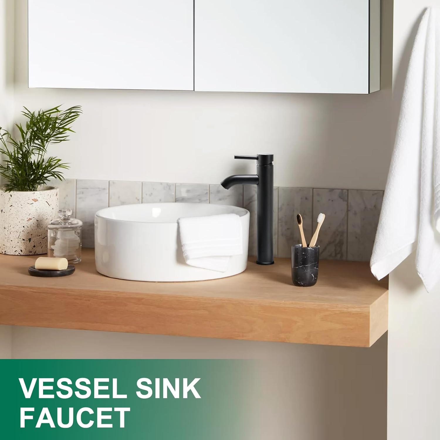 VOTON Vessel Sink Faucet Chrome Modern Tall Bathroom Faucets Single Handle One Hole Rv Vanity Lavatory Bathroom Sink Faucet - Image 6