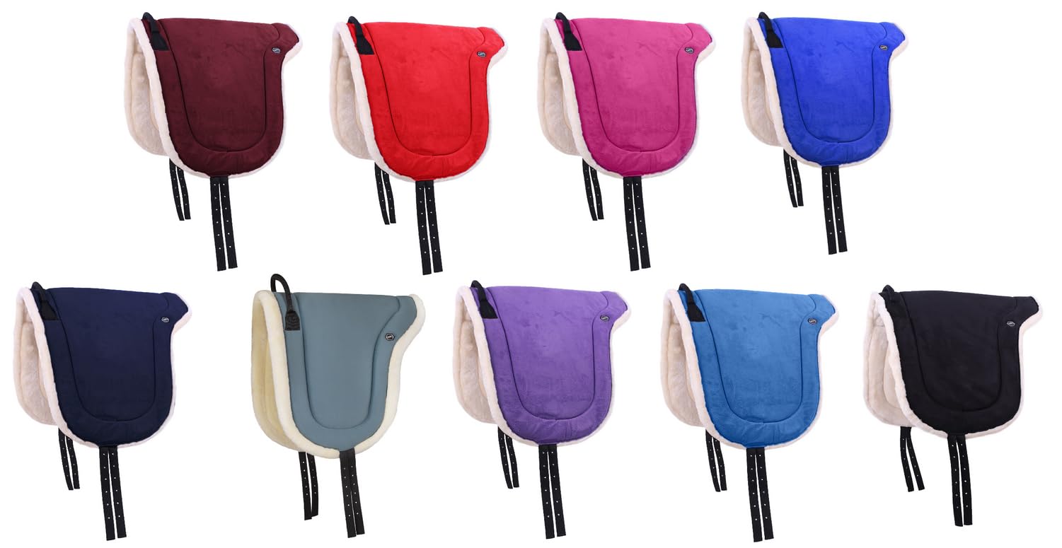 NETPROSHOP Bareback Pad Velour Reiten ohne Sattel mit Weichem Kunstfell Shetty/Pony/Full/XLFull, Groesse:XL Full, Farbe:Petrol