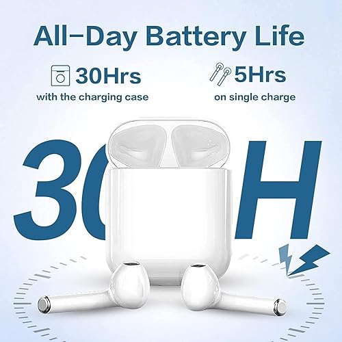 Miniatura 4 de Auriculares inalámbricos verdaderos, auriculares Bluetooth 5.2, IPX7, impermeables, inalámbricos, con funda de carga de micrófono, tiempo de