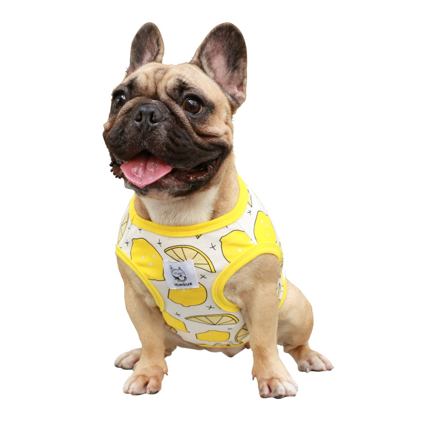 iChoue English Bulldog Cartoon T Shirts Cute Clothes for Medium Dogs Vest Tank Tops Large French Frenchie Pug Boston Terrier Pitbull Lemon - Image 2