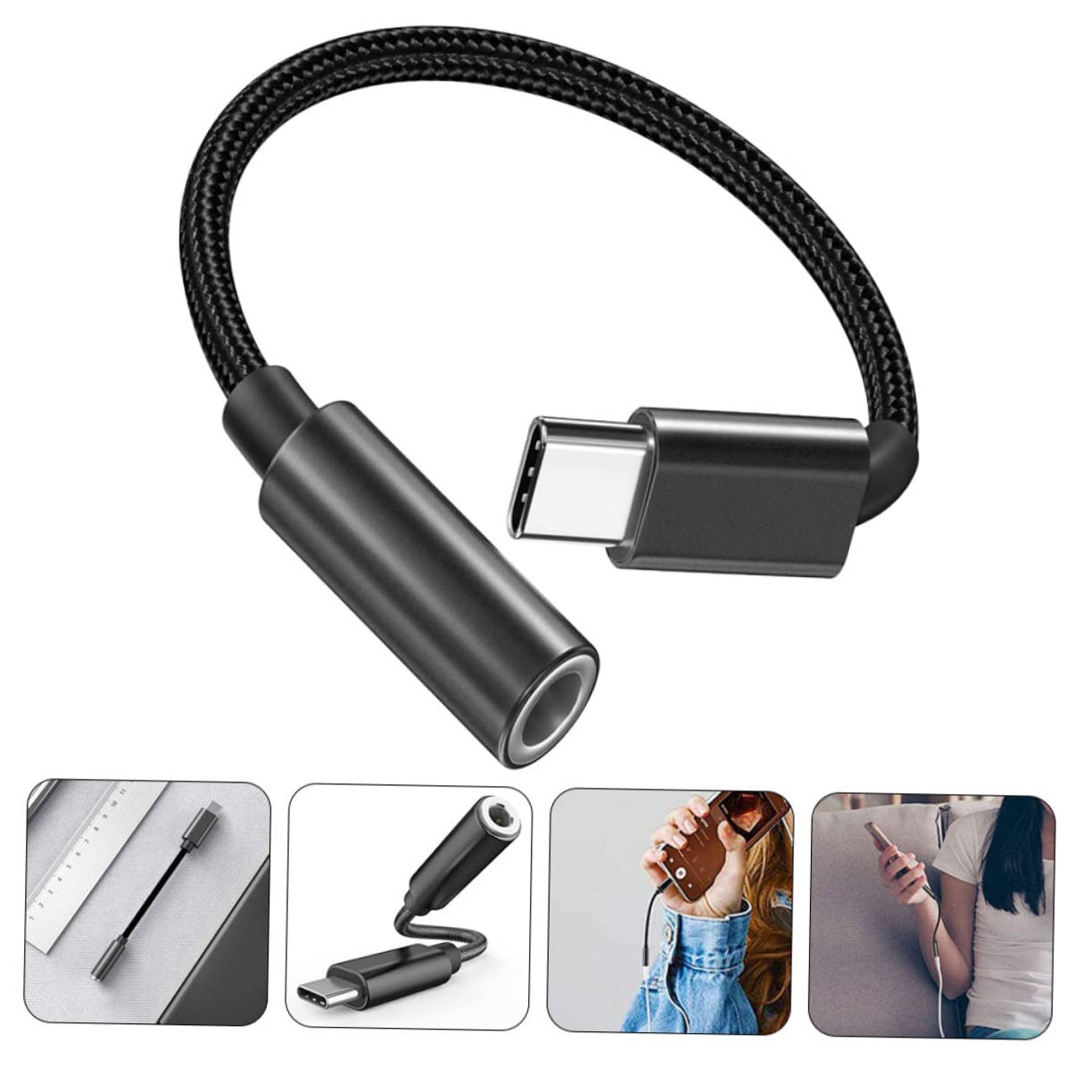 DOITOOL 5 Stück Audio Adapterkabel Typ C Kopfhörer Adapter Typ C Auf 35 Mm Headset Adapter Typ C Adapter Langlebiger Kopfhörer Adapter Typ C Kopfhörer Konverter Datenkabel Kopfhörer