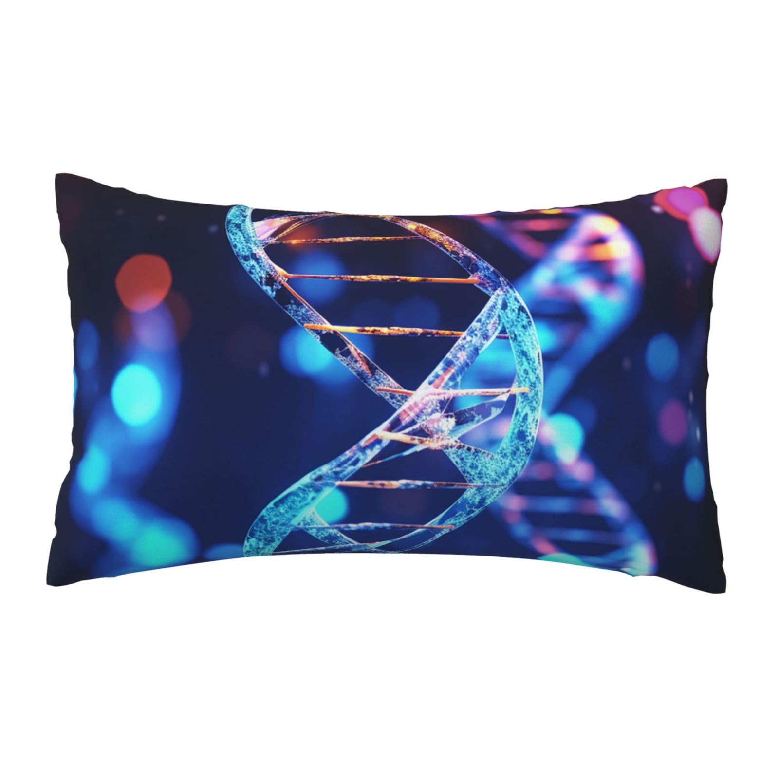 FodPand Luxury Velvet Pillow Cases 12 x 20 inch Super Soft Decorative Throw Pillow Covers - DNA Genetic Helix Pillowcases Modern Lumbar Cushion Cases for Couch Sofa Bed Pillow Shams