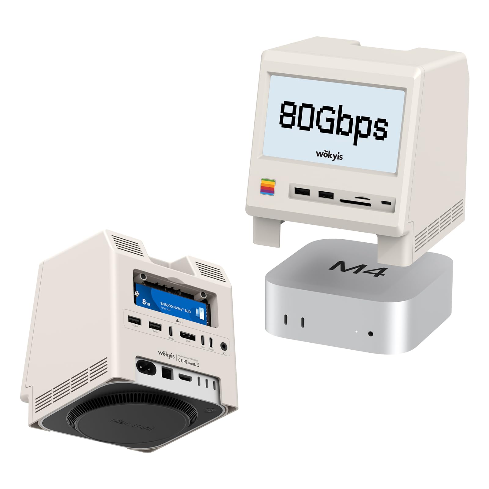 Amazon.com: Wokyis M5 Retro Dock Station for Mac mini M4 Pro
