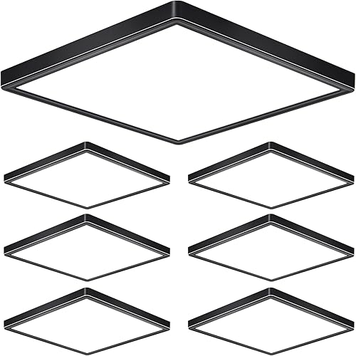 Rezant Lámpara de techo LED empotrada de 12 pulgadas, 24 W, 3000 K4000 K6000 K, luz de techo LED ajustable, 2800 lm para dormitorio, cocina, pasillo