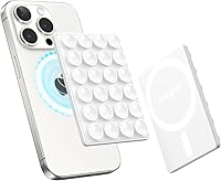 Vista 19 de amBand Soporte magnético de teléfono con succión para carcasa MagSafe, silicona transparente Octo Cup Buddy Soporte de agarre adhesivo para iPhone