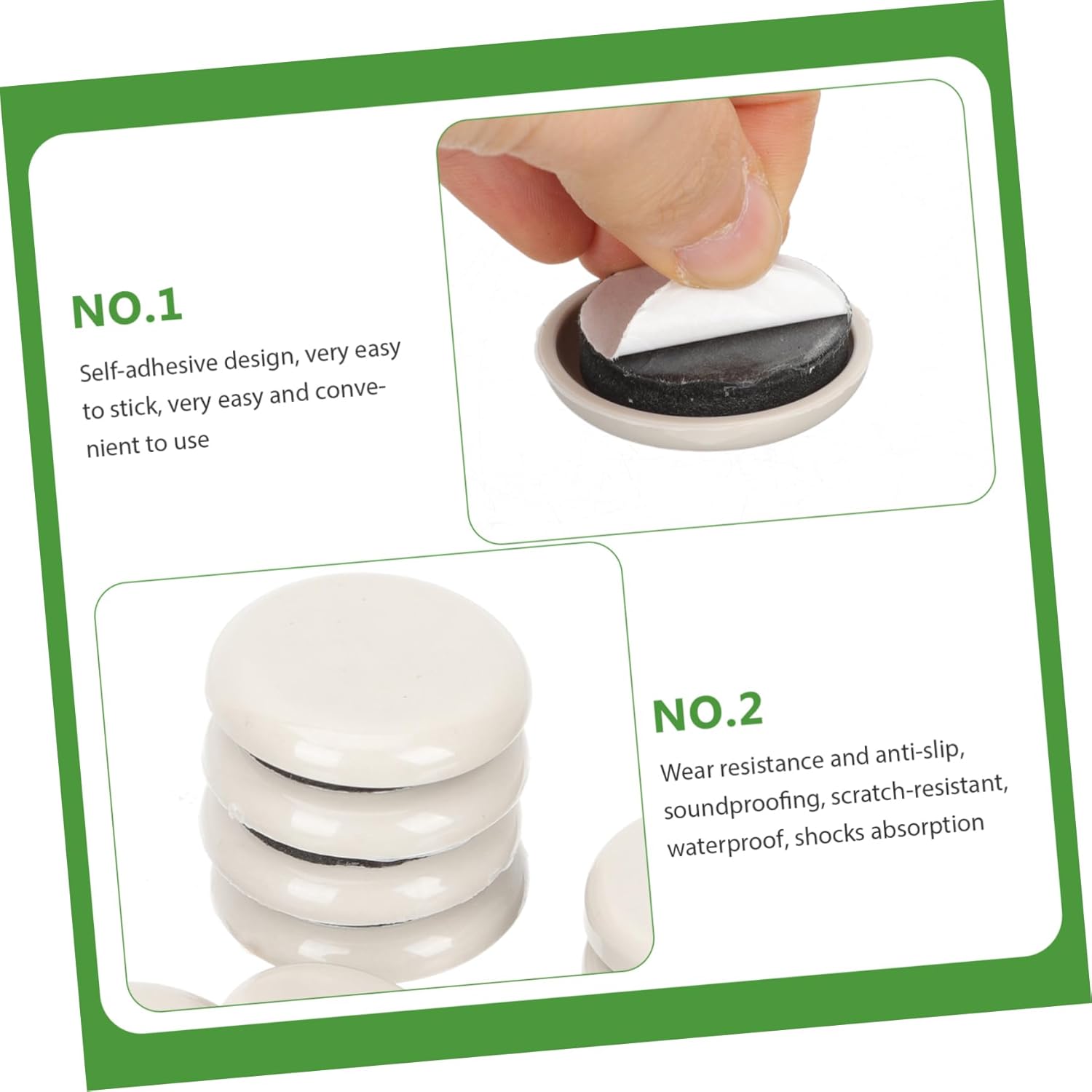DOITOOL 100pcs Chair Leg Caps Non-Skid Floor Protectors Noise Reduction and Felt Pads for Furniture Sliders Carpet and Hardwood Easy to Install