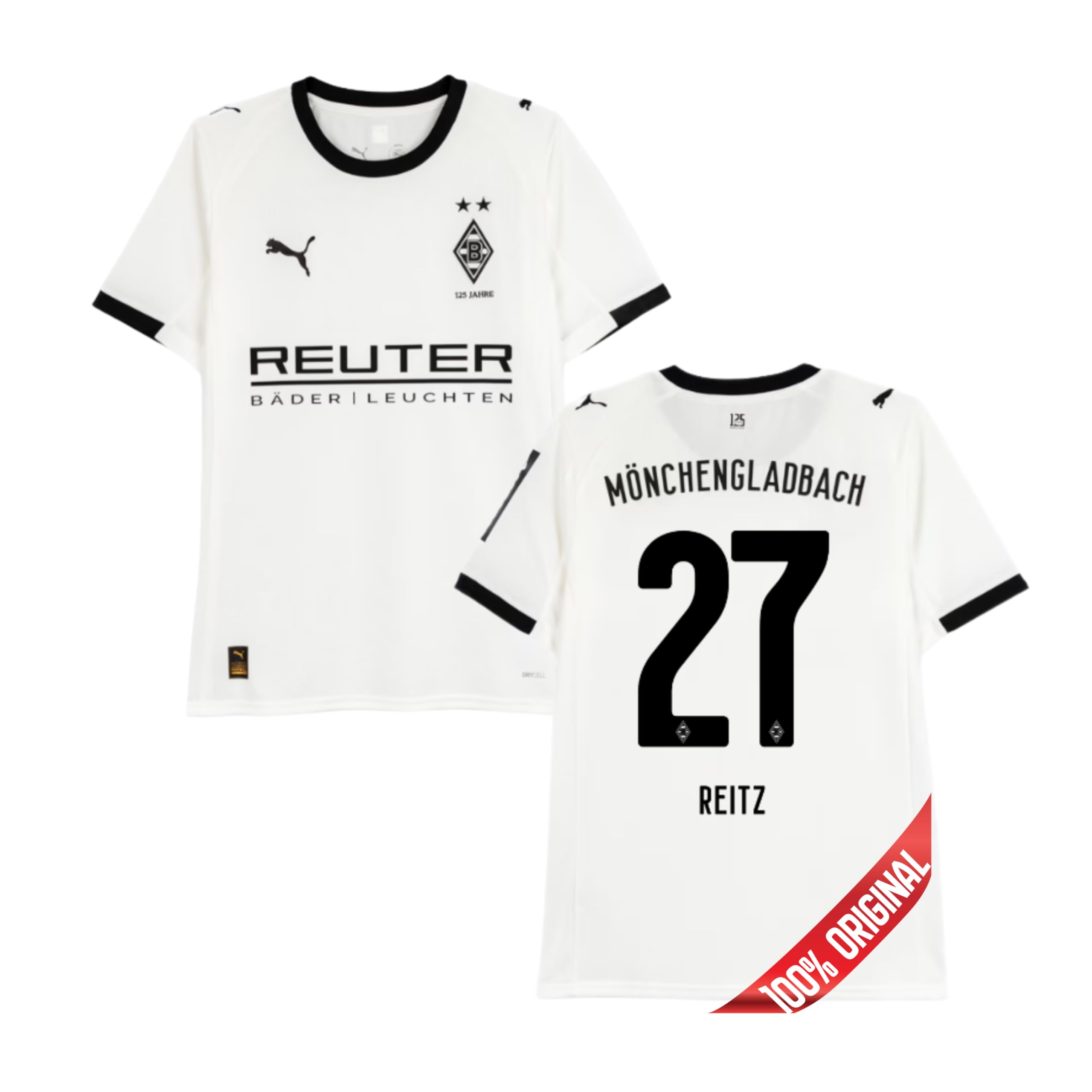 PUMA Original BMG Trikot Kinder [Home 25/26] Offizielles Borussia Mönchengladbach Trikot [Spieler oder Personalisiert] Sport Trainingsanzug Fussball Geschenke Jungen Mädchen Fußball Fanartikel Kinder