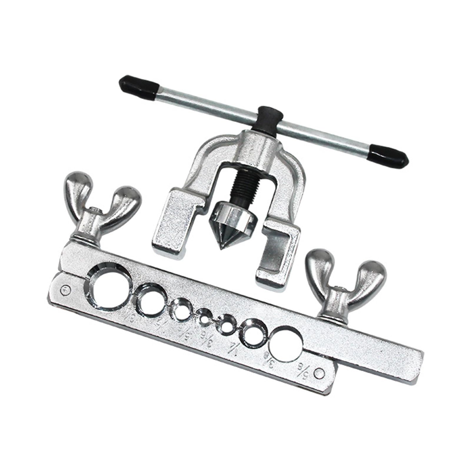 WEYTOLL 플레어링 공구 세트 튜빙 파이프 구리 튜빙 브레이크 라인 플레어링 공구 세트 7개 다이 3 16 1 4 5 16 3 8  1 2 5 8 3 4 구리 배관용 HVAC 키트-Freehip.co.kr