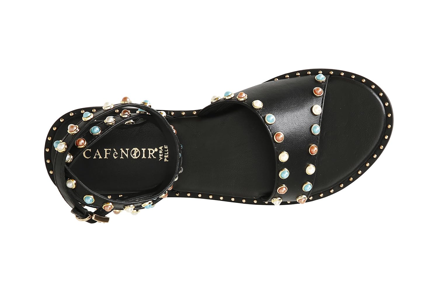 CAFèNOIR - Sandali Asimmetrici In Pelle, Da Donna, Colore Nero