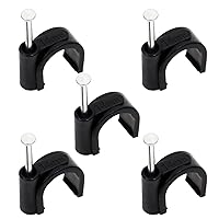 Vista 1 de Mini Skater Paquete de 100 clips de cable Ethernet de 0.551 in con clavo de acero, clip de alambre de 1/2 pulgada para cables de extensión