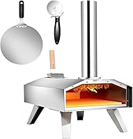 Vista 1 de Kukoofyer Kit de horno de pizza para exteriores de 12 pulgadas, horno de pizza portátil de leña, estufa de pizza de pellets, máquina de pizza