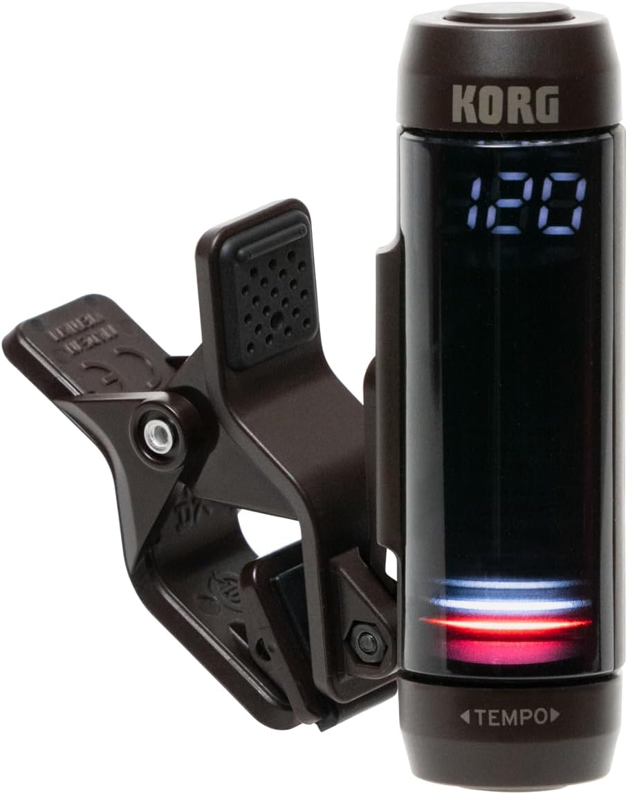 Korg MTC-1 Clip-On Contact Microphone & Tuner Accessory with 3D Visual Display and Adjustable Beat Subdivisions
