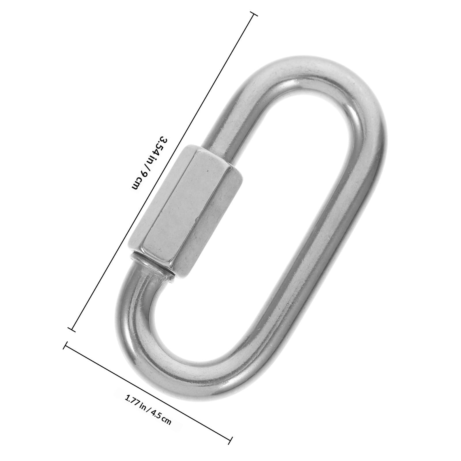 BESTOYARD 10 Piezas Enlace Rápido de Acero Inoxidable en Forma de D para Cadena, Conector Resistente y Cierre Seguro Adecuado para Camping E Industria, Diseño Versátil y Duradero