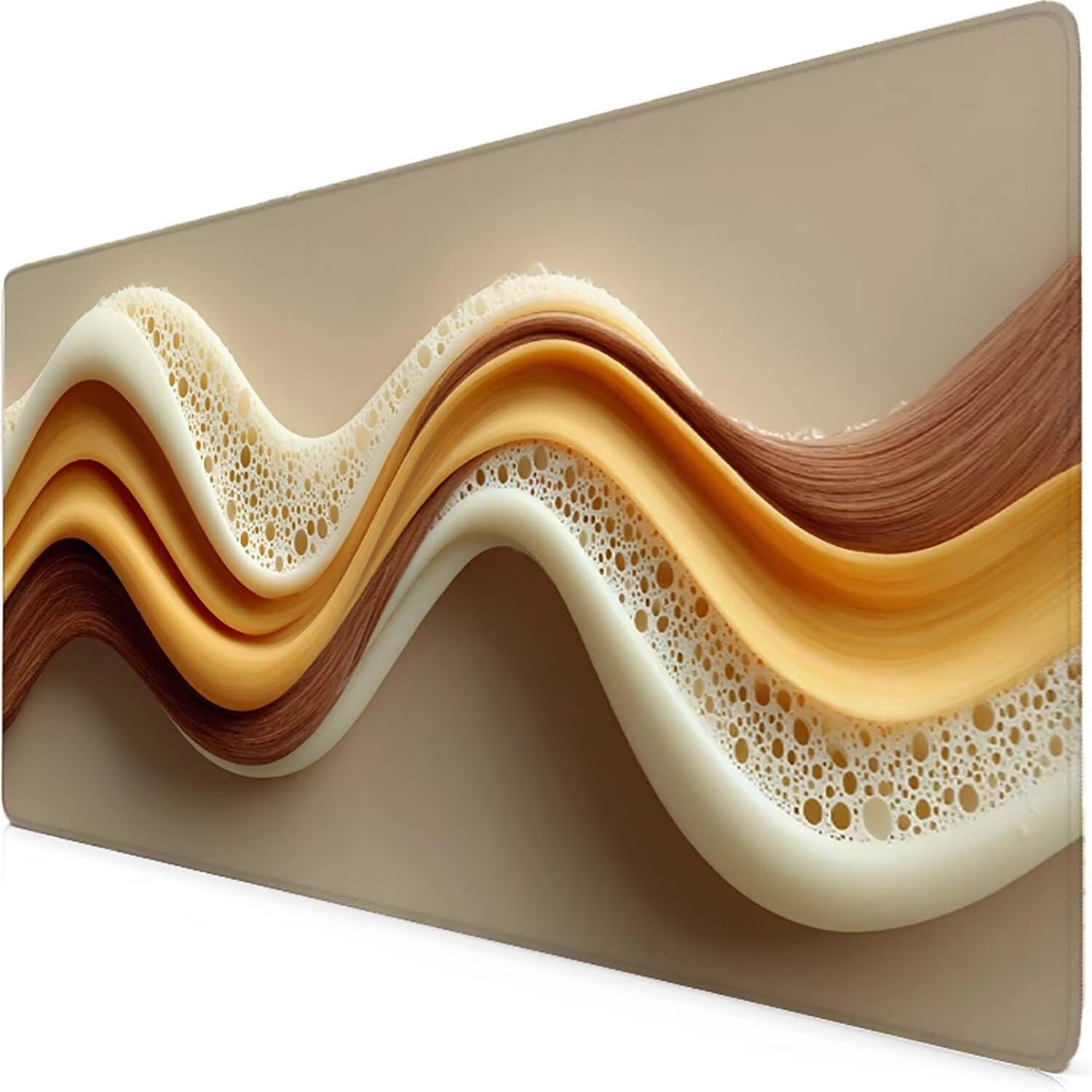 Tappetino Mouse XXL 1000x500mm Marrone Mousepad Astratto Tappetino Scrivania Grande, con base in Gomma Antiscivolo, Impermeabile Sottomano Scrivania per Computer, Ufficio, Accessori Gaming 5-5446i