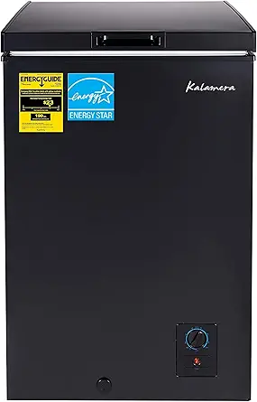 Kalamera. 3.5 Cu.ft Chest Freezer-Freestanding For Home/Apart With Lowest -4℉ Black, KCF-100-SS