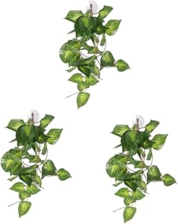 Ipetboom 3 Peças De Planta De Simulação De Rastreador Enfeites De Tanque De Peixes Planta Falsa Terrários De Répteis Terrário Ramo Plantas De Dragão Barbudo Plantas Anfíbias Suspensas