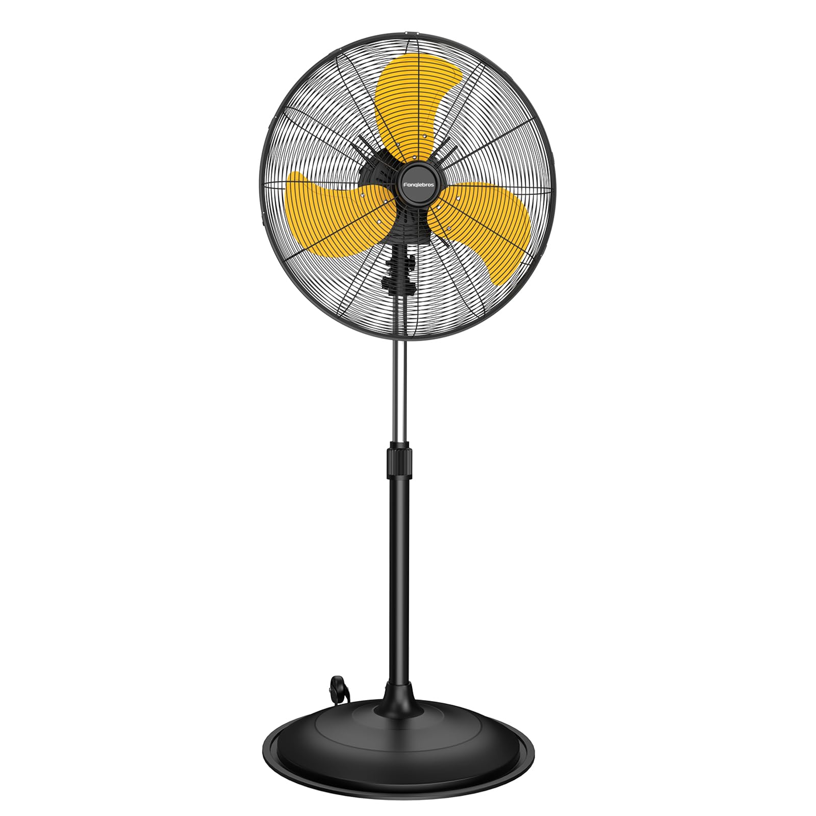 20 Inch Industrial Pedestal Fan with Oscillation and Wheels