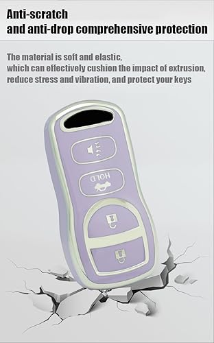 Miniatura 5 de ontto Funda para llave de automóvil de 3 botones con clase, protección completa, guante de TPU compatible con Nissan Altima Maxima 350Z Armada Quest