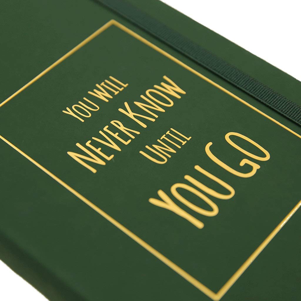 Journal Hardcover Croûte carnet de Cahier 80G Papier Page intérieure Bord de Rond-Notes Créatif Creative Exquis (Color : Green)