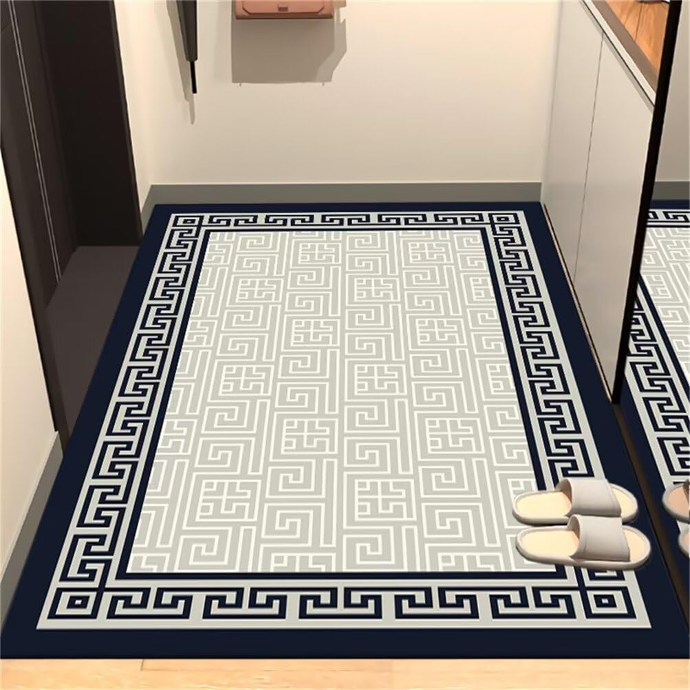 Tapis chambre ado fille bleu 160x210cm idéal pour espace de jeux moderne