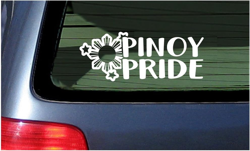 Pinoy Pride - Filipino Sun Manila Phillipines Vinyl Window Sticker Decal